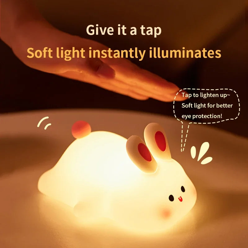 PACK OF 2 - Cute Rabbit Silicone Lamp